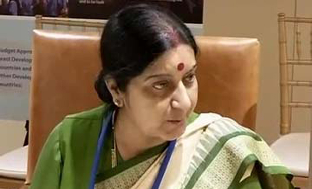 External Affairs Minister Sushma Swaraj (Photo: video grab) External Affairs Minister Sushma Swaraj (Photo: video grab)
